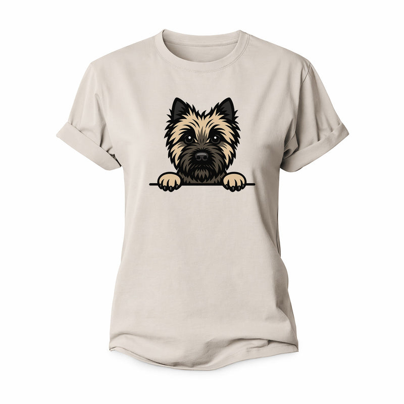 Cairn Terrier Wheaten Colored Pose Women's Cotton T-Shirt