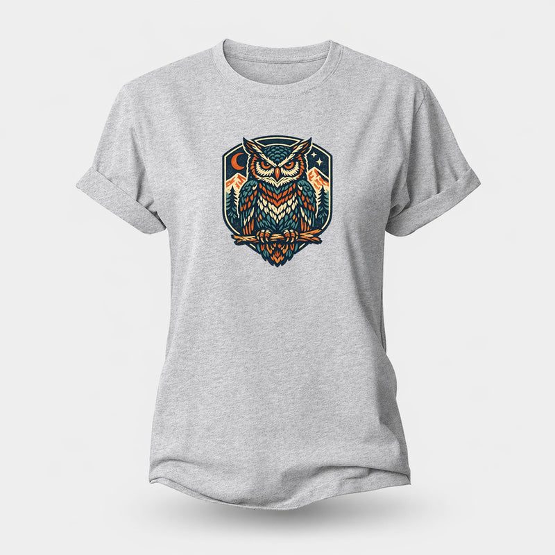 Owl Heritage Teal Women's Cotton T-Shirt