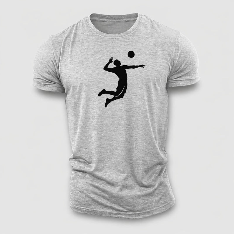 Volleyball Player Spiking Ball Cotton T-Shirt