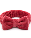 Rose red bow headband