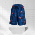 Blue red floral