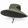 15cm foldable extra large brim   green