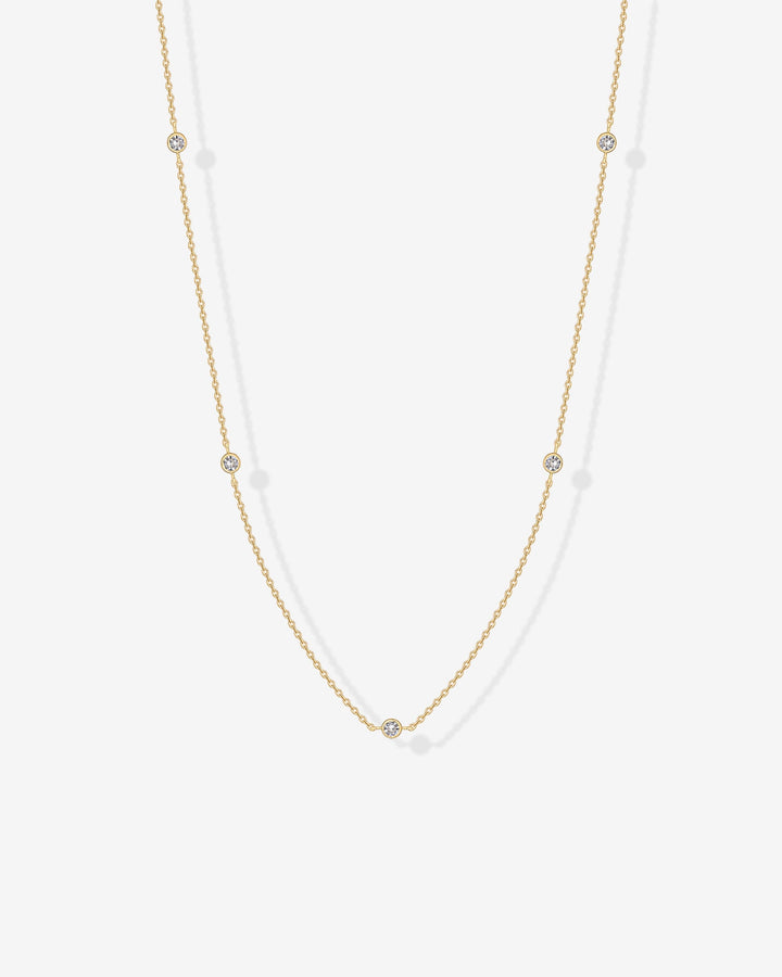 Gold Plated Station Necklace for Women — view 1