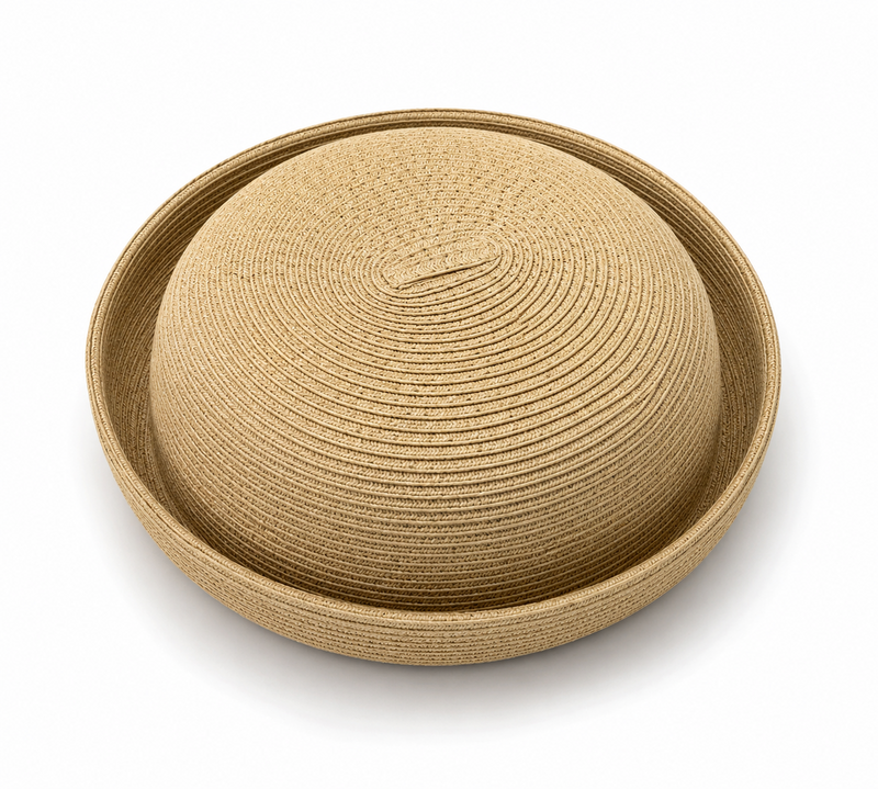 Premium Solid Color Straw Pillbox Hat