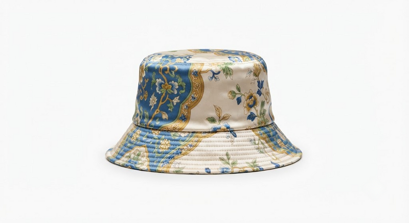Foldable Silk-Like Bucket Hat for Women