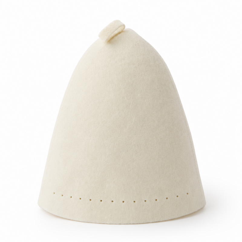 Australian Wool Sauna Hat - Seamless, Absorbent & Non-Slip