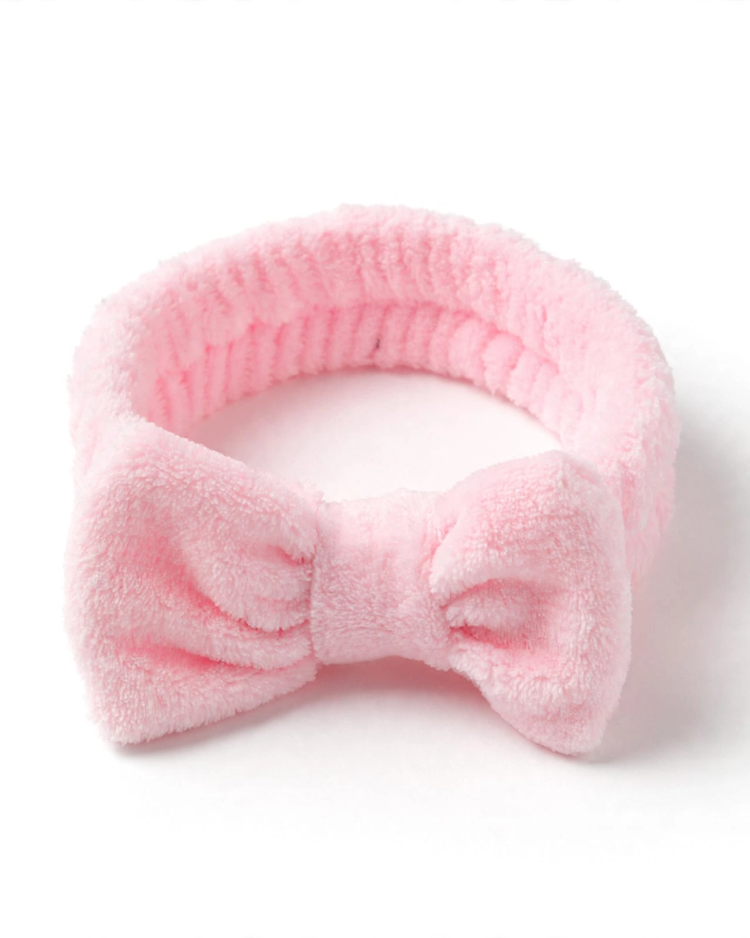 Plush Bow Headband for Face Washing & Skincare