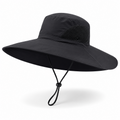 15cm foldable extra large brim   black