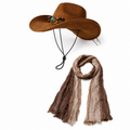 # two piece set [camel hat and shawl]