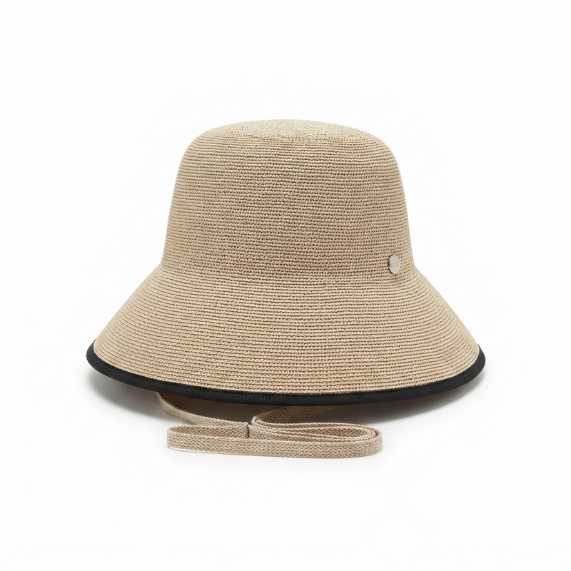 Wide Brim Foldable Bucket Hat with Chin Strap