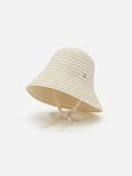 Striped large brim   beige