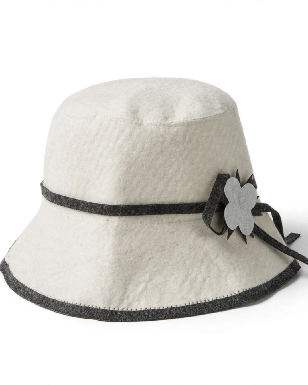 Wool Felt Floral Sauna Bucket Hat