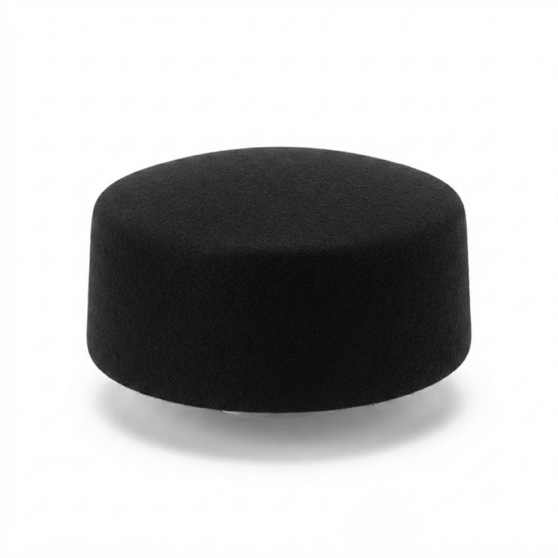 Wool Felt Pillbox Hat French Beret Style