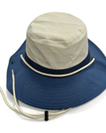 Khaki and dark blue