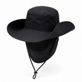 Wide brim denim cowboy hat   black