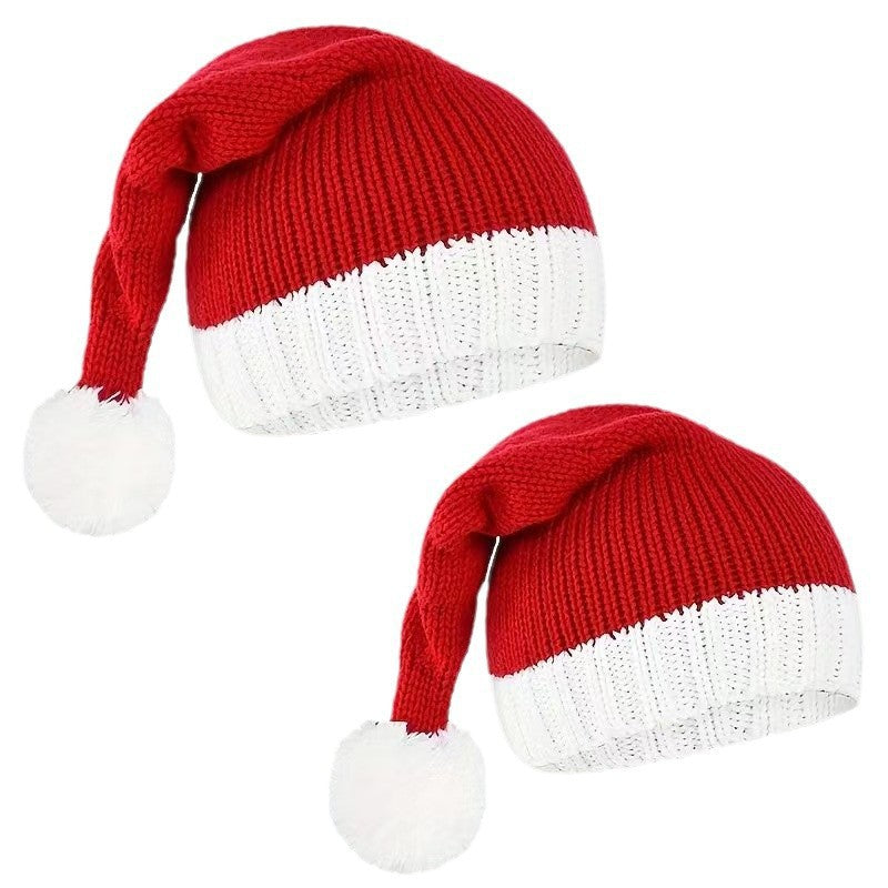 Christmas Knit Beanie with Bells and Pom Pom