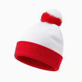 White christmas hat + red and white pom pom