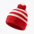 Red and white striped christmas hat + red and white pom pom