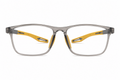 Gray frame with yellow temples   progressive multi focus