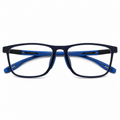 Dark blue frame with blue temples   progressive multi focus