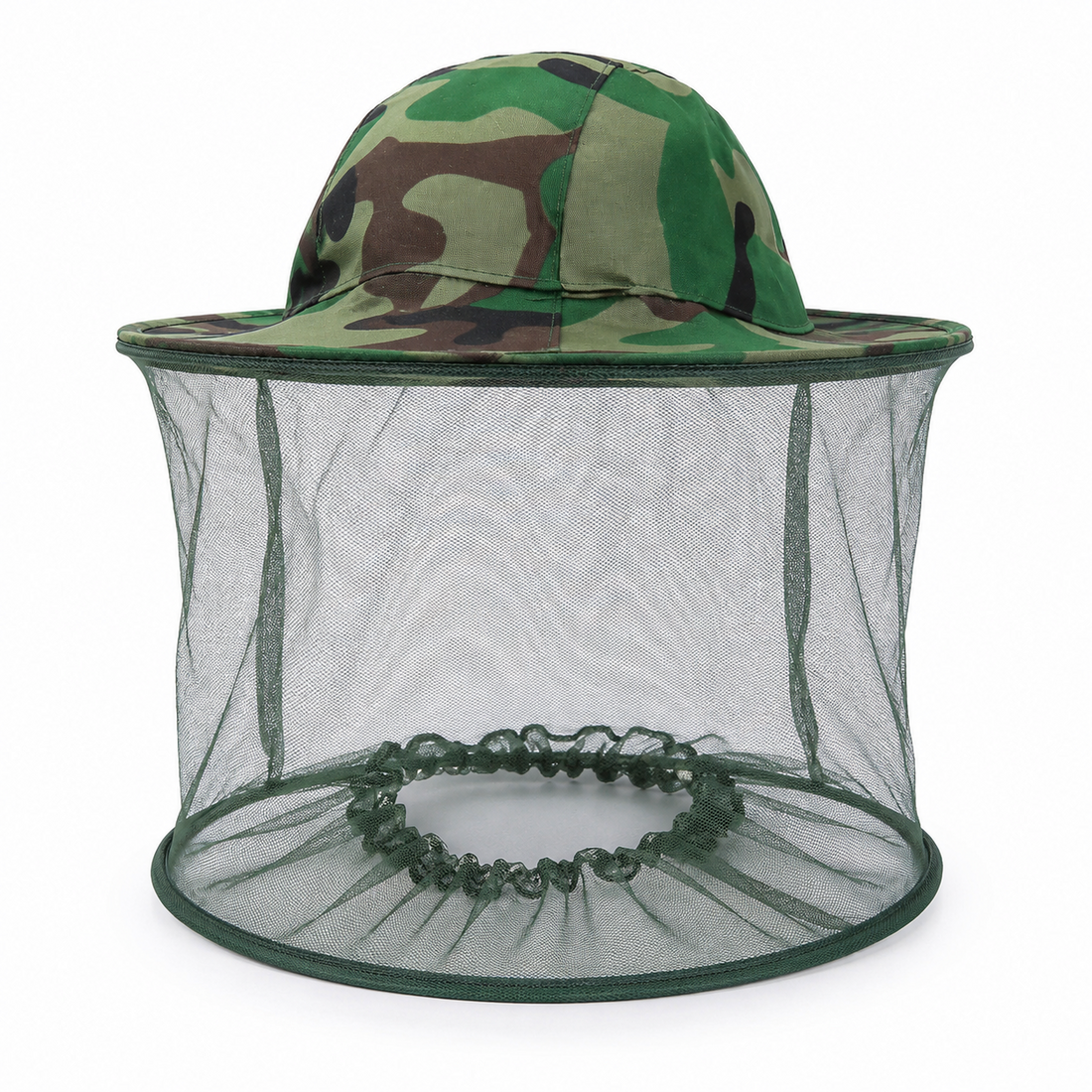 Camouflage Mosquito Net Hat with Face Veil