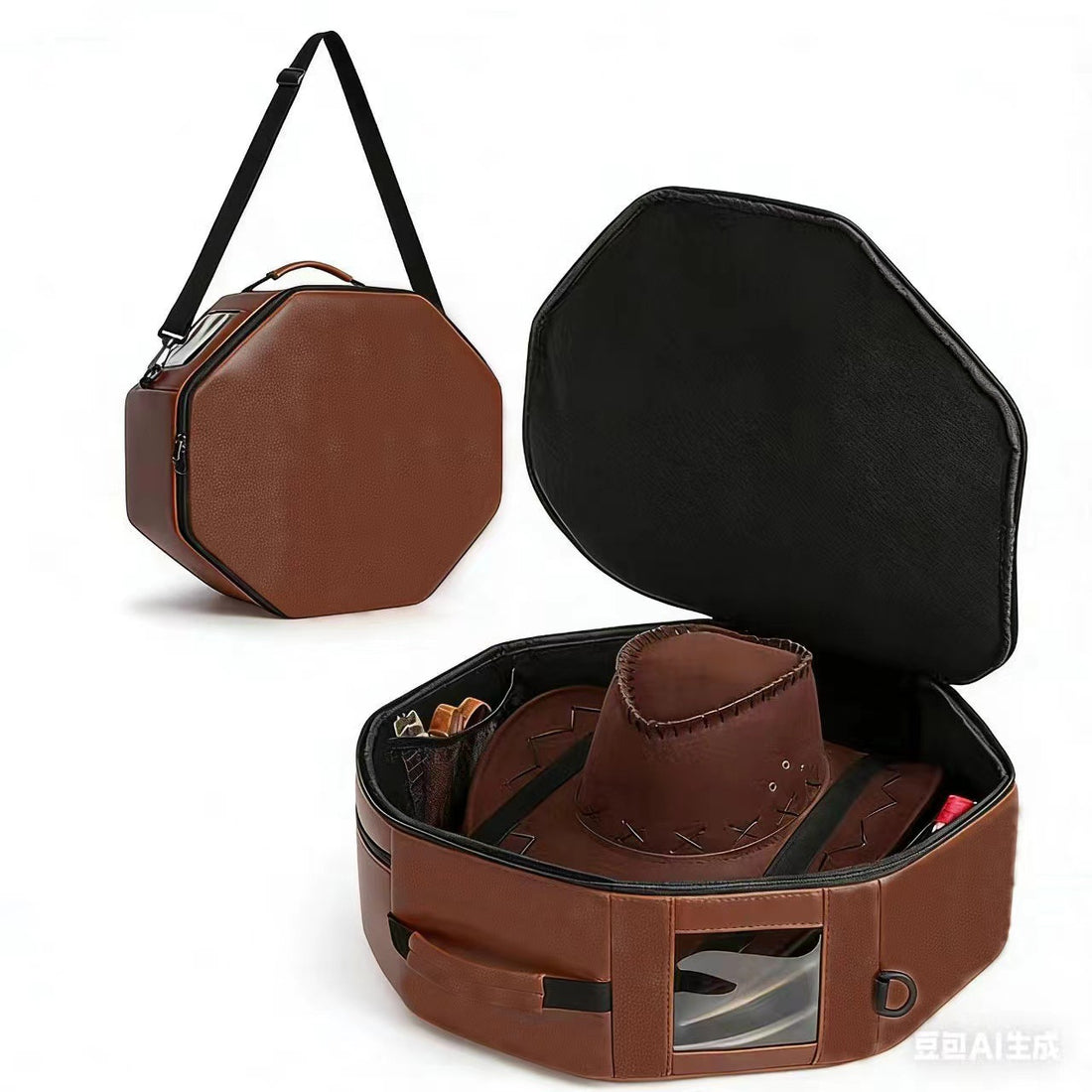 Foldable Travel Hat Storage Case with Strap