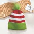 Green white red hat