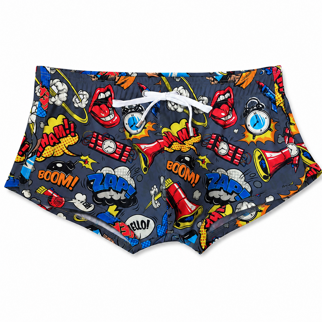 Men's Low-Rise Quick-Dry Printed Swim Trunks