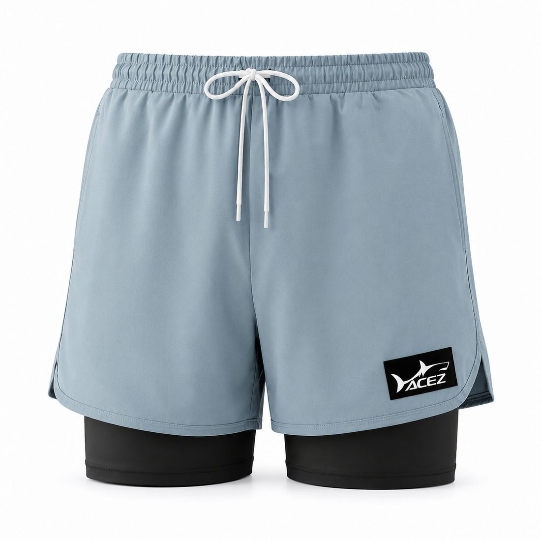 Men's Quick-Dry Double-Layer Swim Trunks - Loose Fit Beach Shorts