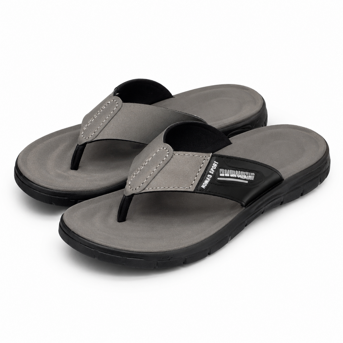 Men's Thick-Sole Leather Flip-Flops