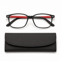 Black frame with red