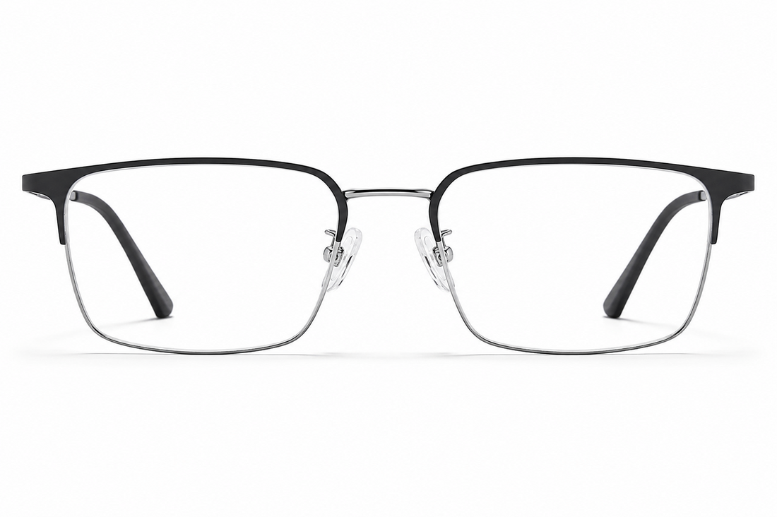 Progressive Titanium Reading Glasses with Blue Light Filtering