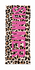 Leopard print letters [size/70*140]