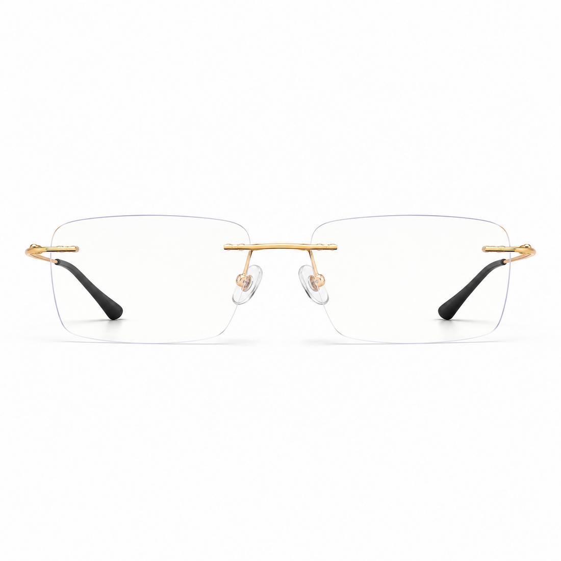 Titanium Frameless Reading Glasses with Anti-Blue Light for Men