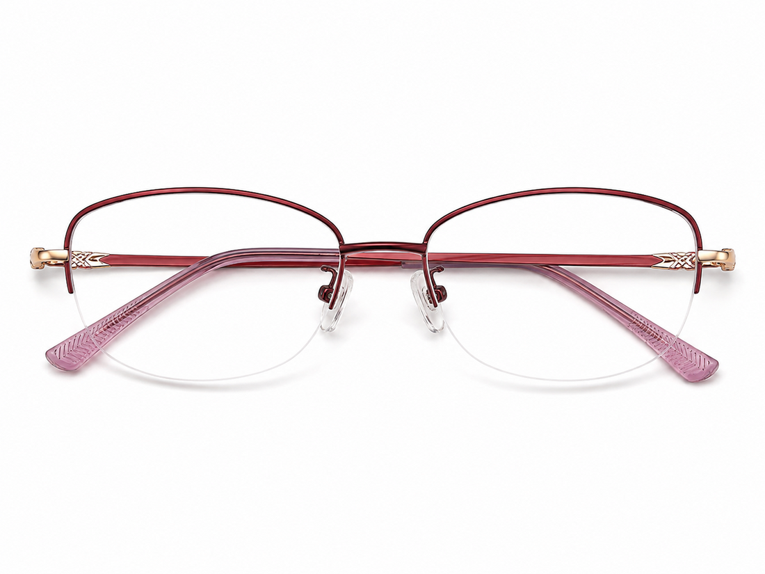 Women's Half-Frame Blue Light Reading Glasses
