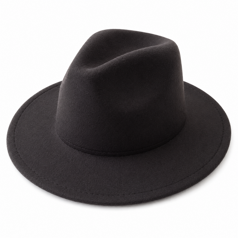 Retro Wool Felt Fedora Hat for Women
