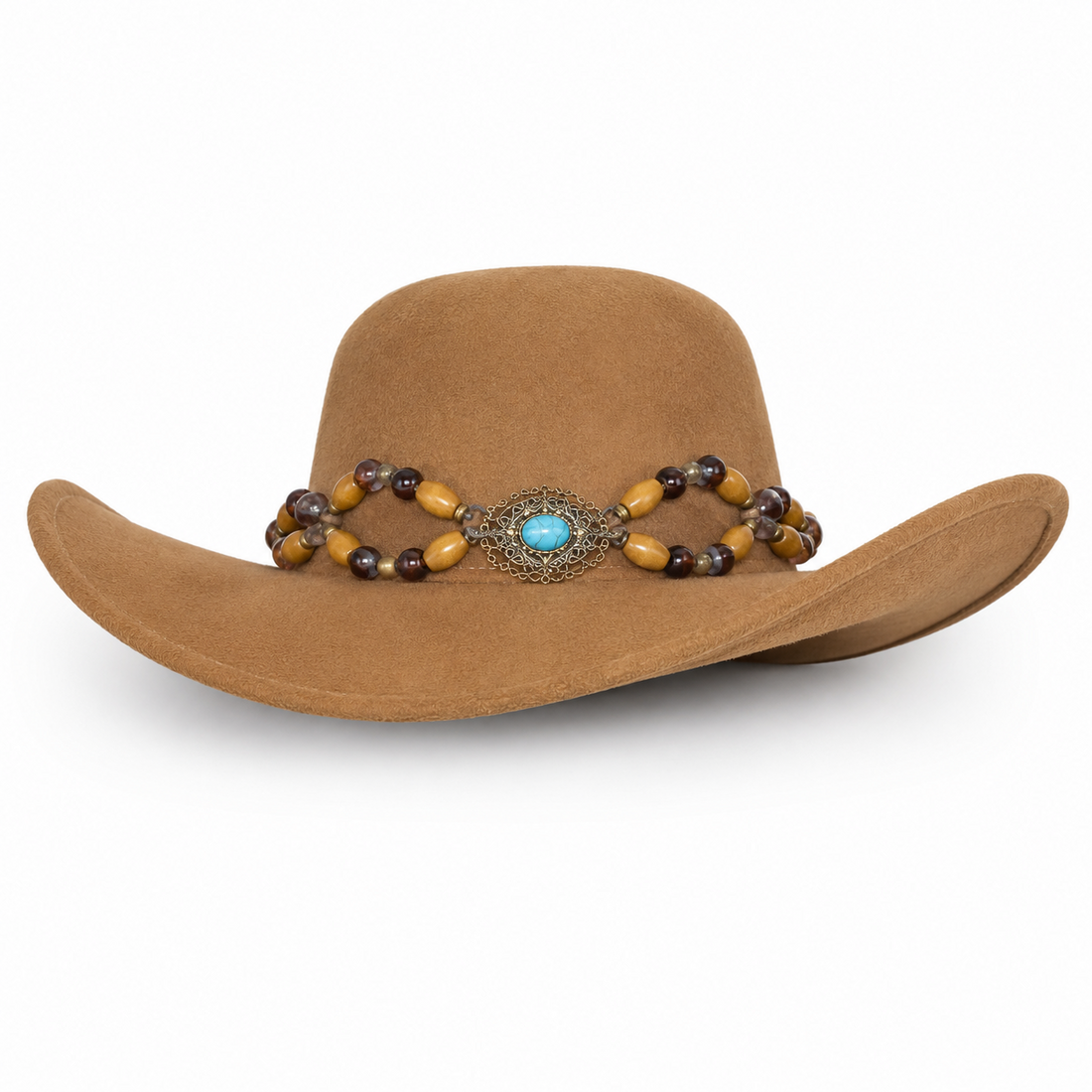Bohemian Western Cowboy Hat for Women - Summer Prairie Sun Hat