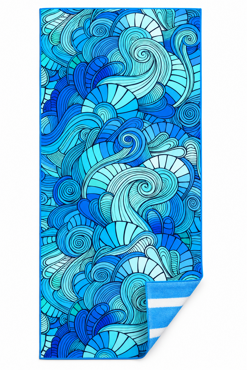 Premium Quick-Dry Printed Microfiber Beach Towel