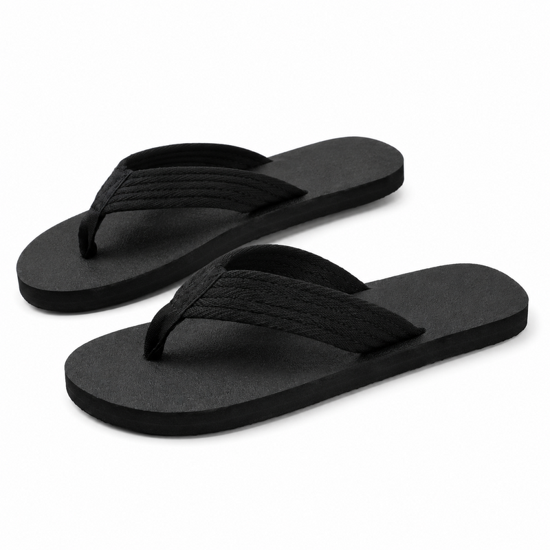 Premium British-Style Men's Flip Flops - Non-Slip Beach Sandals