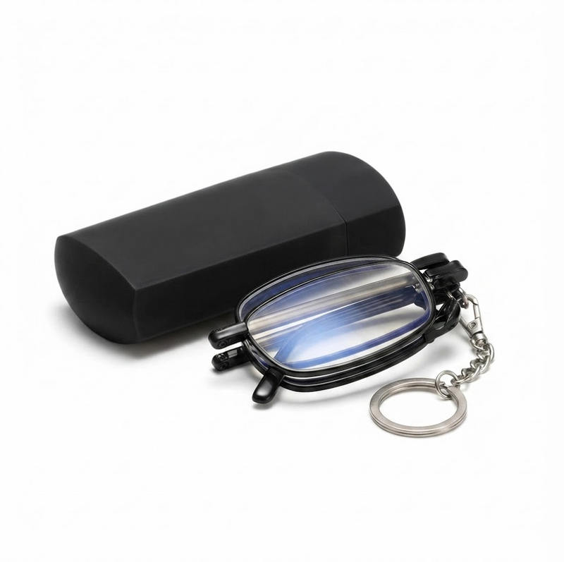 Foldable Blue Light Reading Glasses with Keychain