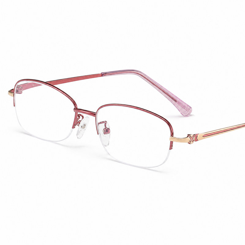 Women's Half-Frame Blue Light Reading Glasses