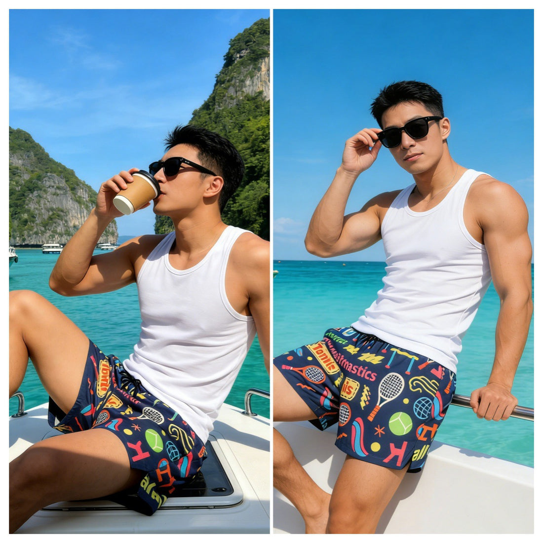 Double-Layer Premium Men's Swim Trunks