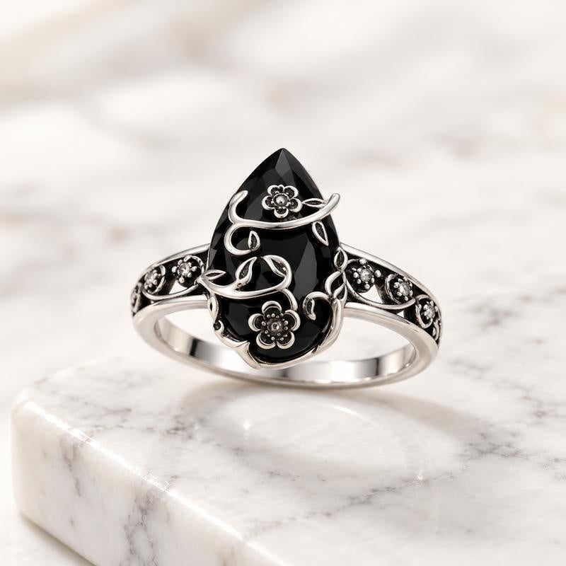 Mellowby Black Obsidian Ring — view 1