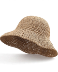 Large brim straw hat   khaki