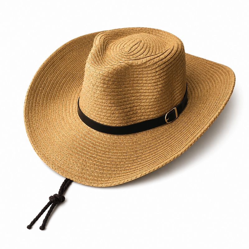 Western Cowboy Straw Hat for Family Sun Protection