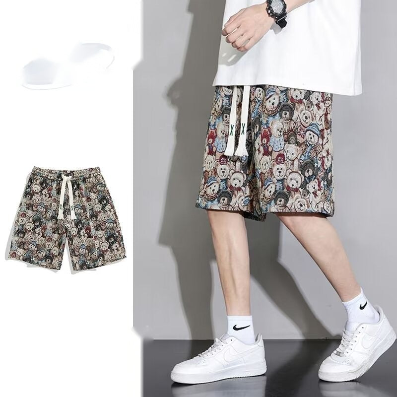 Men's Quick-Dry Floral Beach Shorts