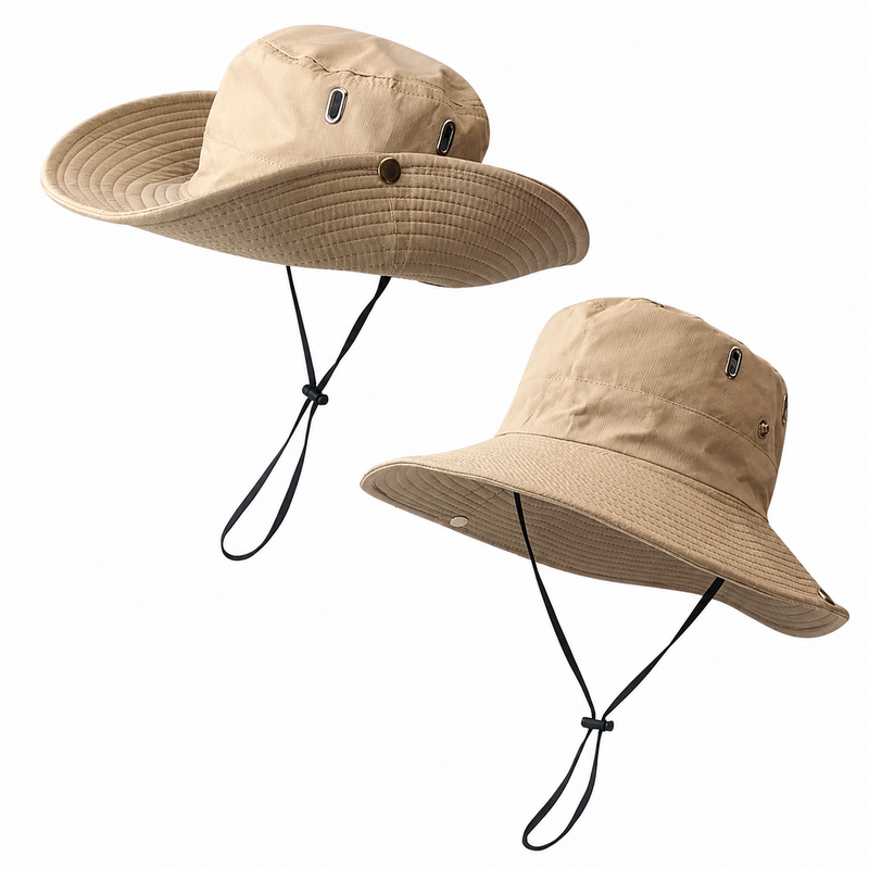 Wide-Brim Sun Hat for Hiking and Fishing