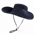12cm foldable large brim   navy blue