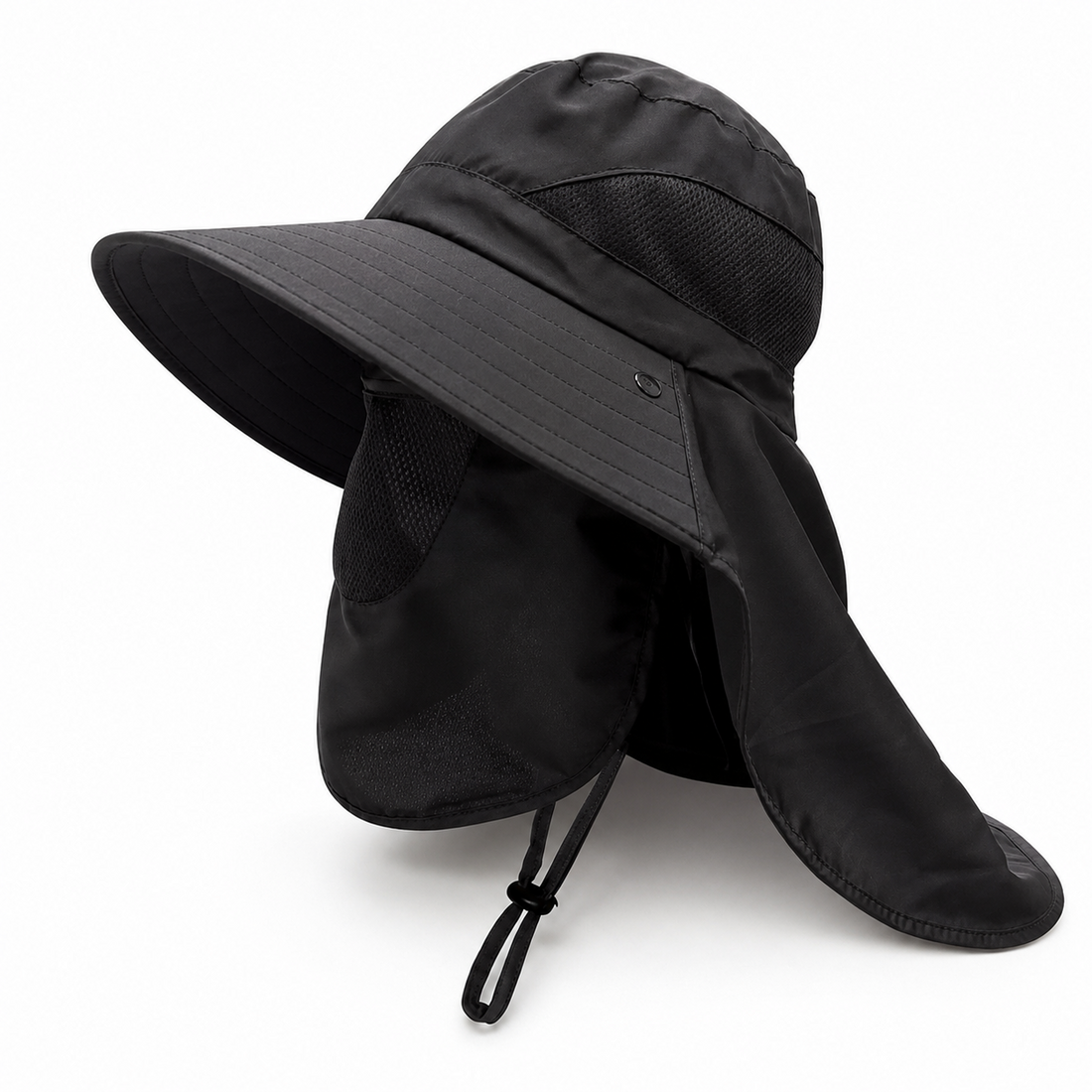 Men's UV Protection Bucket Hat with Detachable Face Mask