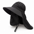 Detachable mask fisherman hat   black